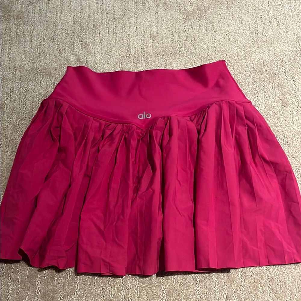 ALO Yoga Hot Pink Grand Slam Tennis Skirt